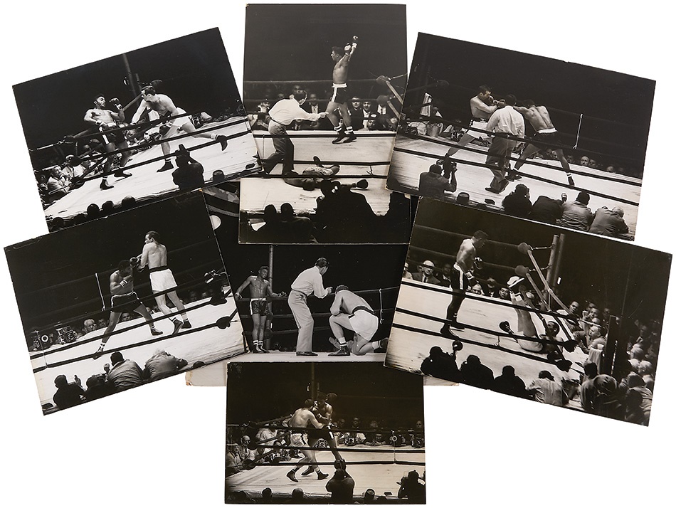 Muhammad Ali & Boxing - Patterson-Johannson II Mounted Photographs (7) ex-Floyd Patterson