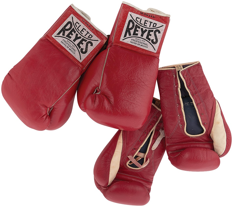 Larry Holmes Fight Worn Gloves From Butch Lewis