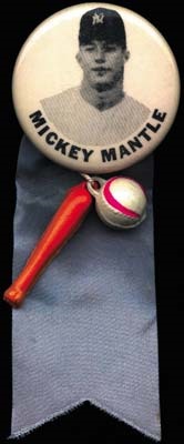 - 1950's Mickey Mantle Pin (1.5" diam.)