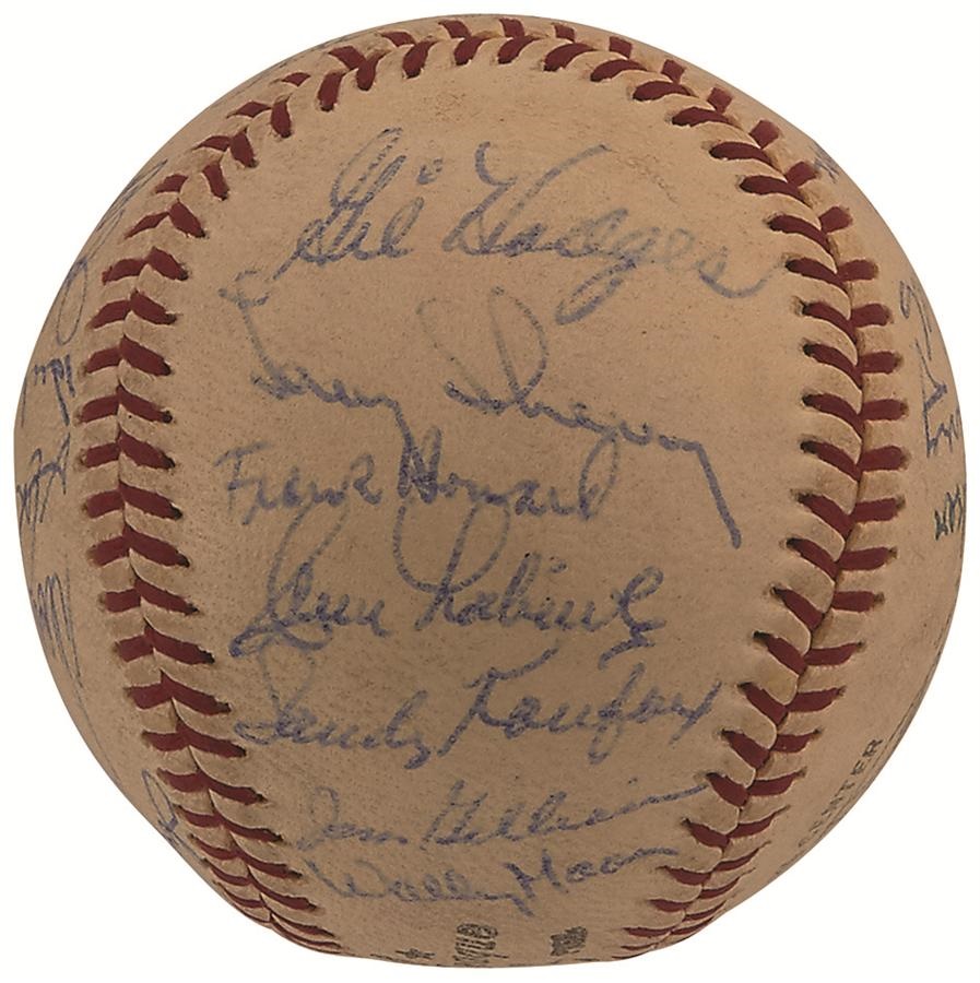 Baseball Autographs - 1960 LA Dodgers Team Signed Baseball