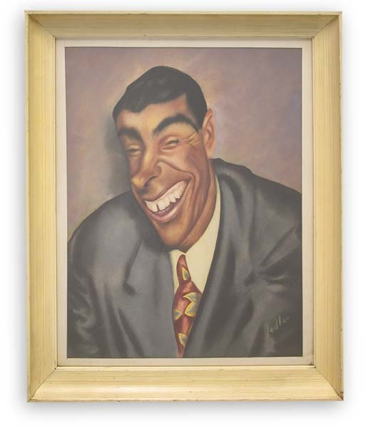 - 1940's Joe DiMaggio Signed Painting