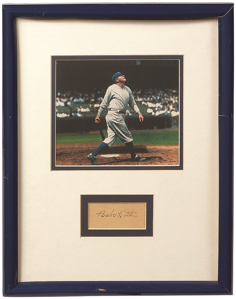Ruth and Gehrig - Babe Ruth Framed Signature