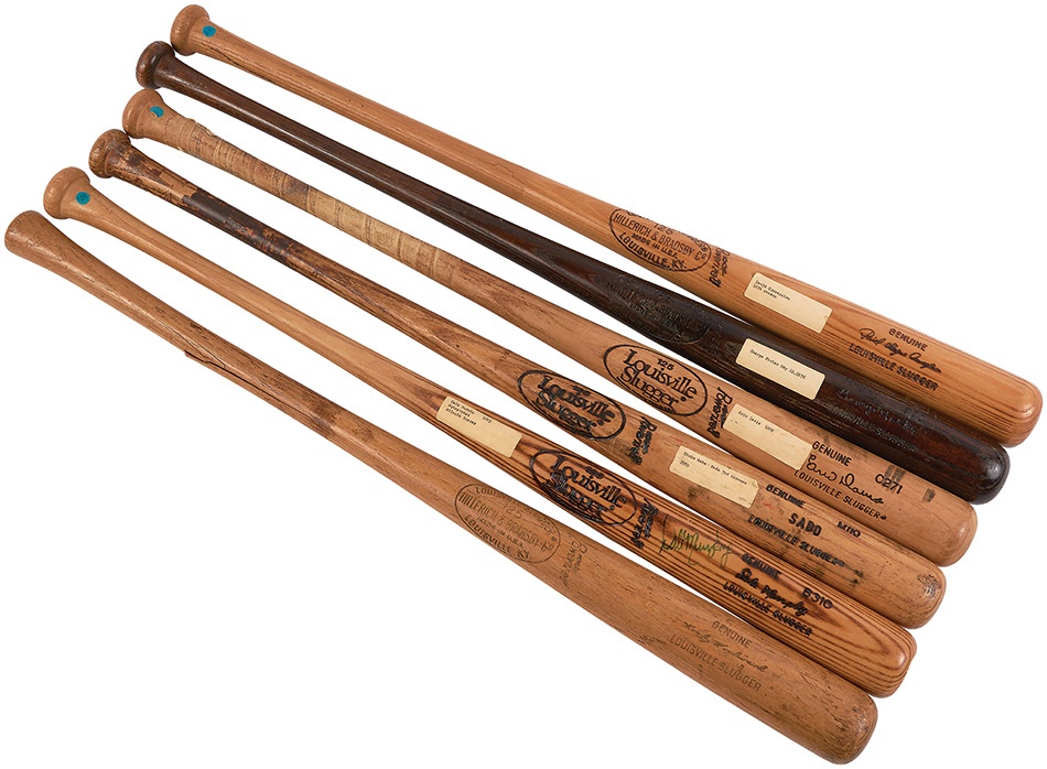 Baseball Equipment - Cincinnati Reds Gift Shop Game Bat Collection Including Foster & Concepcion