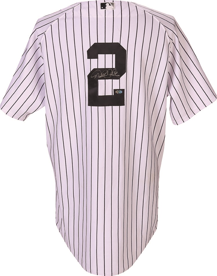 NY Yankees, Giants & Mets - 2012 Derek Jeter New York Yankees 3,110 Hit Game Worn Jersey