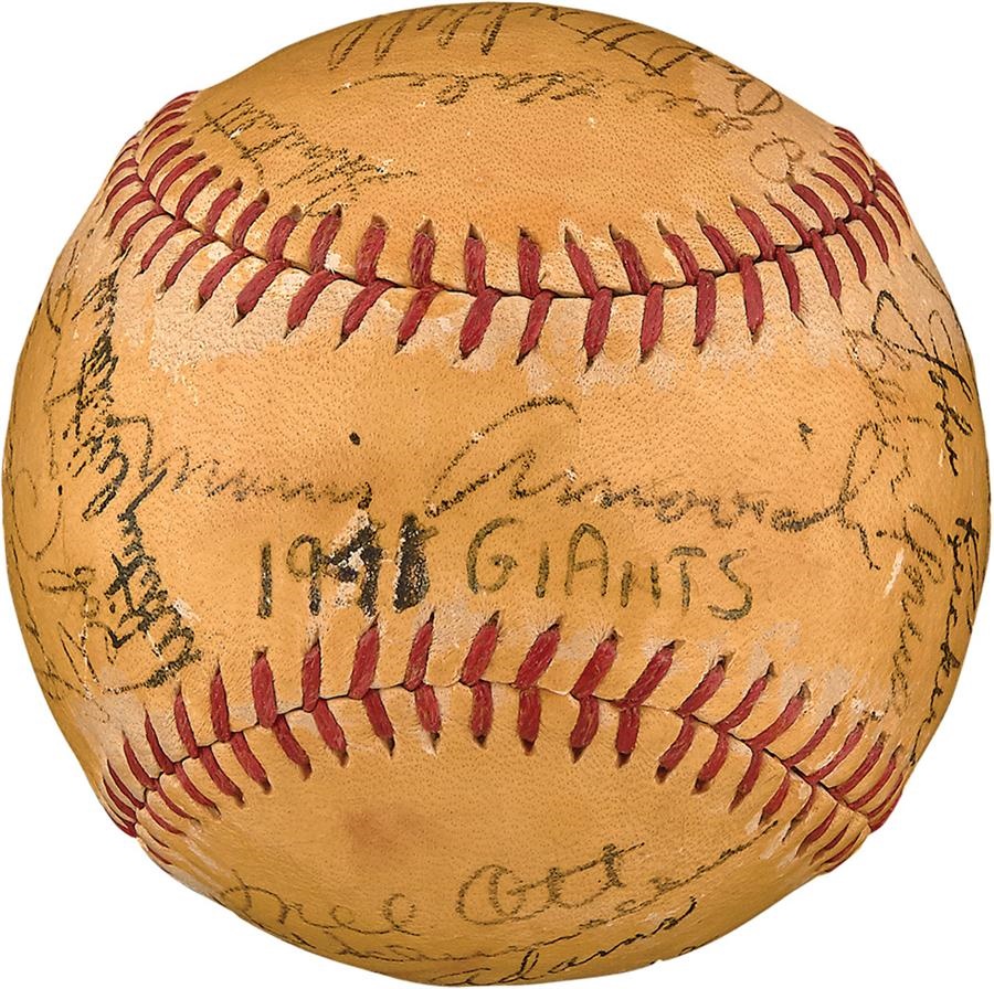 1941 NY Giants Team Signed Baseball