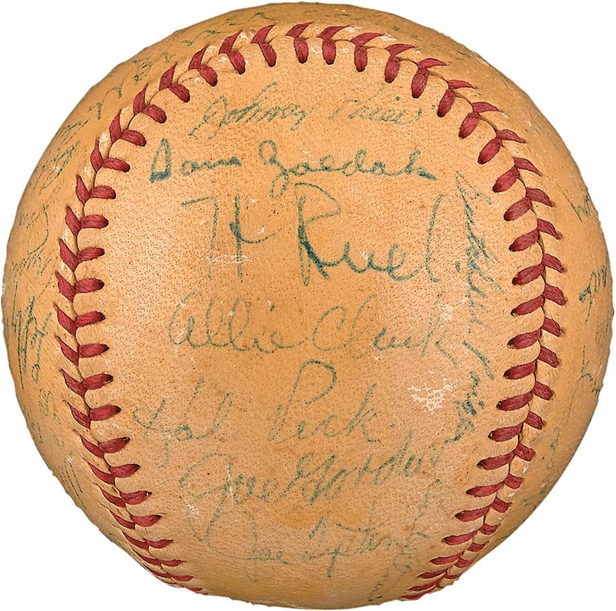 - 1948 World Champion Cleveland Indians Team Signed Baseball