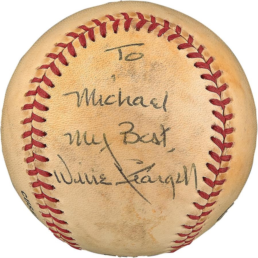 Willie Stargell Inscribed to Joe L. Brown's Grandson