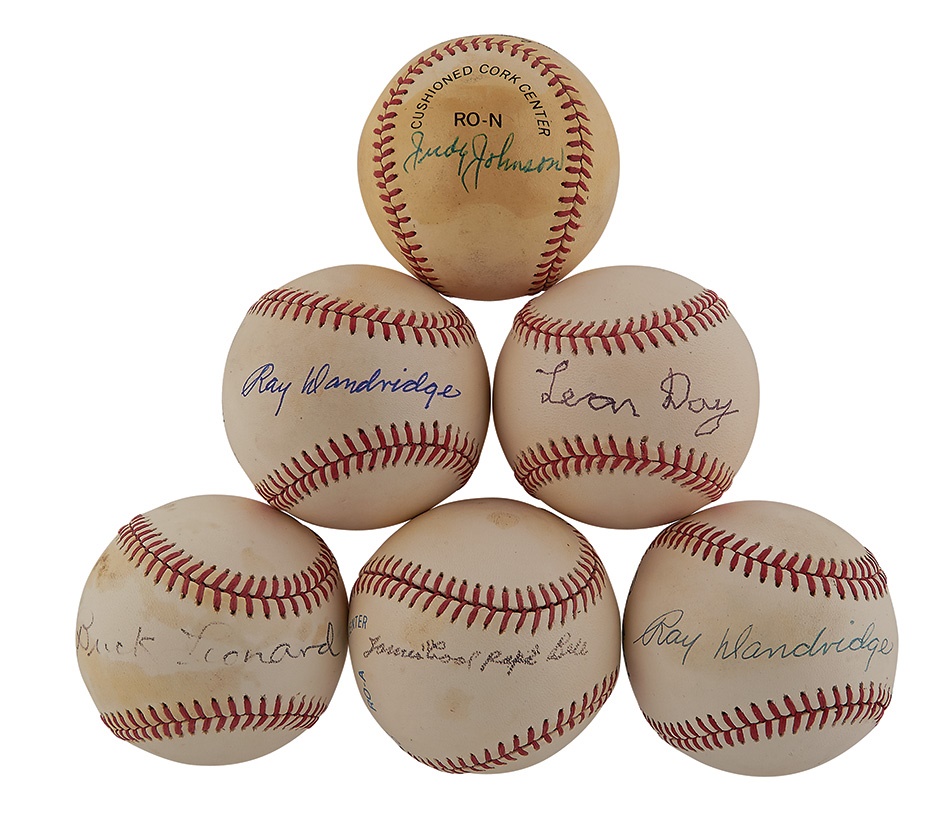 Negro League Single Signed Baseballs (6)