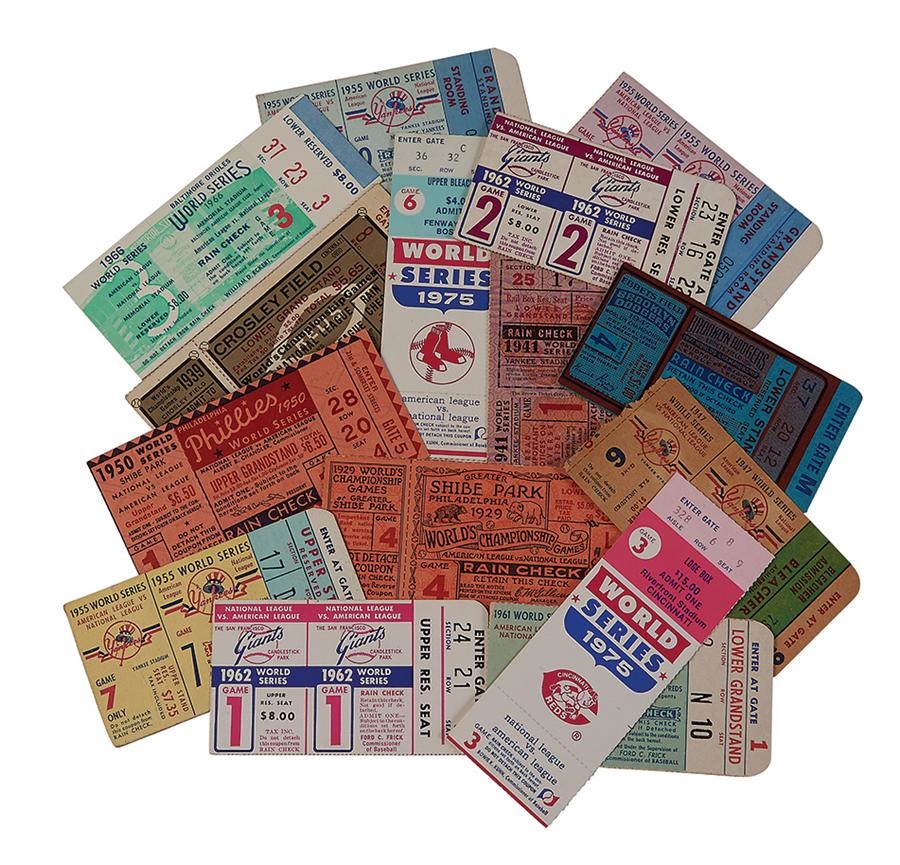 Tickets, Publications & Pins - High Grade Important World Series Ticket Stubs (15)