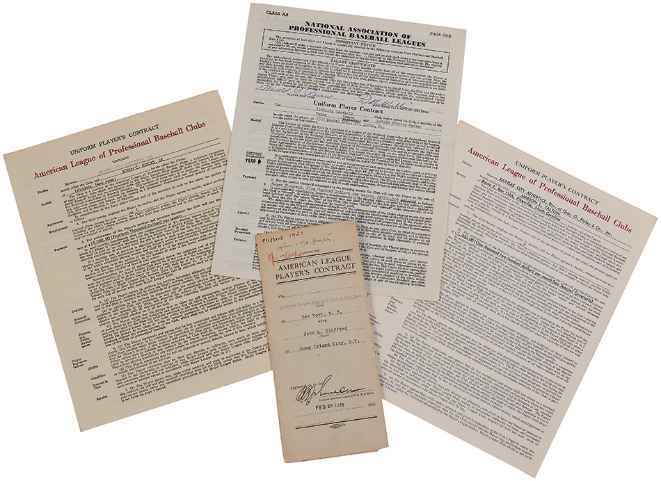 Baseball Autographs - Baseball Contract Collection (4)