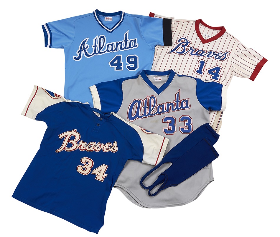 Baseball Equipment - 1972-1984 Atlanta Braves Jersey Style Collection (4)