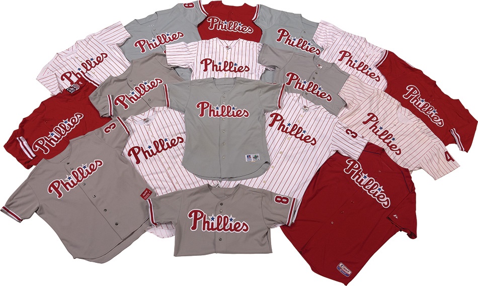 Baseball Equipment - Philadelphia Phillies 1990s Group of Spring Training Jerseys (25)