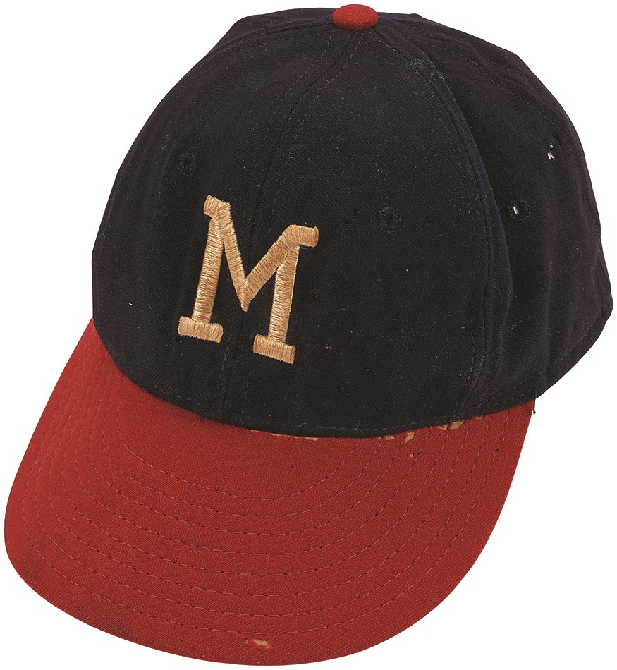 Baseball Equipment - Warren Spahn Milwaukee Braves Game Worn Cap (Spahn Family LOA)