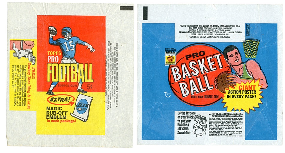 - 1960s-70s Football, Basketball & Hockey Wrappers (75)