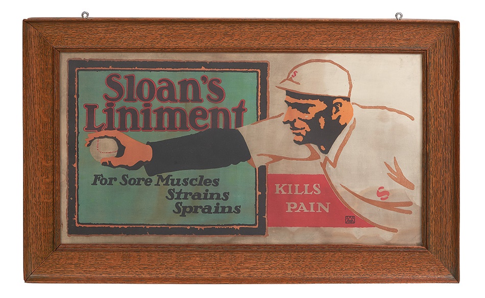 - 1910s Sloan's Linament Baseball Trolley Sign