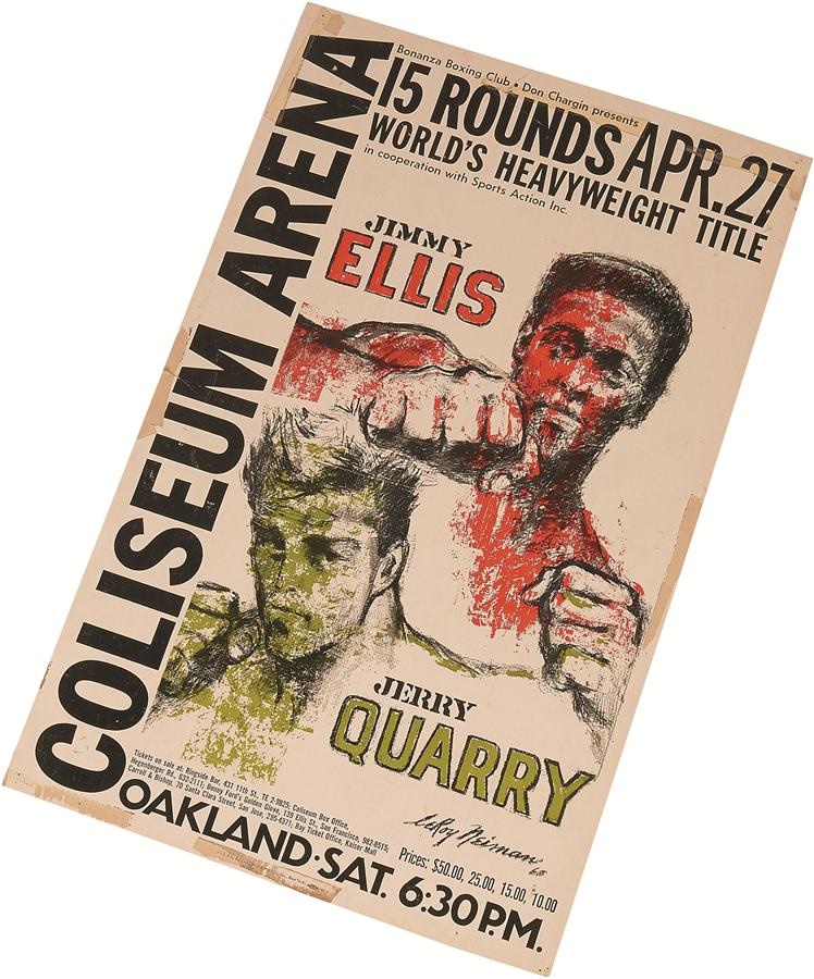 Muhammad Ali & Boxing - Jerry Quarry vs. Jimmy Ellis On-Site Fight Poster