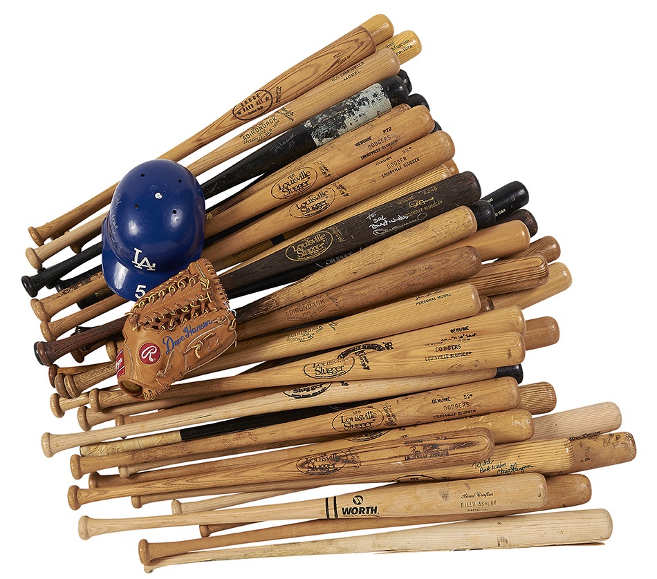 Brooklyn & Los Angeles Dodgers Game Used Bats and Equipment Collection (ex-Sal Larocca) 70 pieces