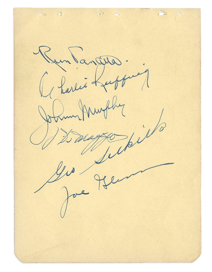 - Joe DiMaggio Rookie Era Signature