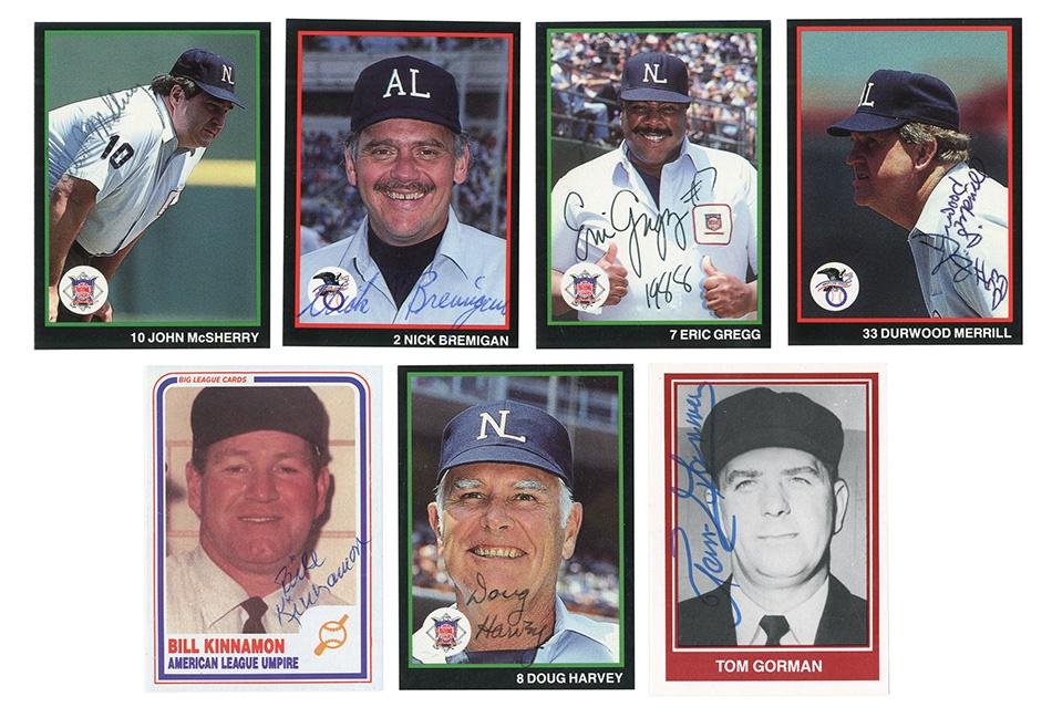 Baseball Autographs - Baseball Umpires Signed Cards (53)