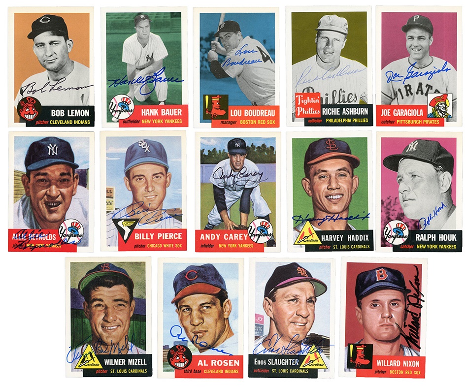 Baseball Autographs - 1953 Topps Baseball Archives Signed Cards (171)