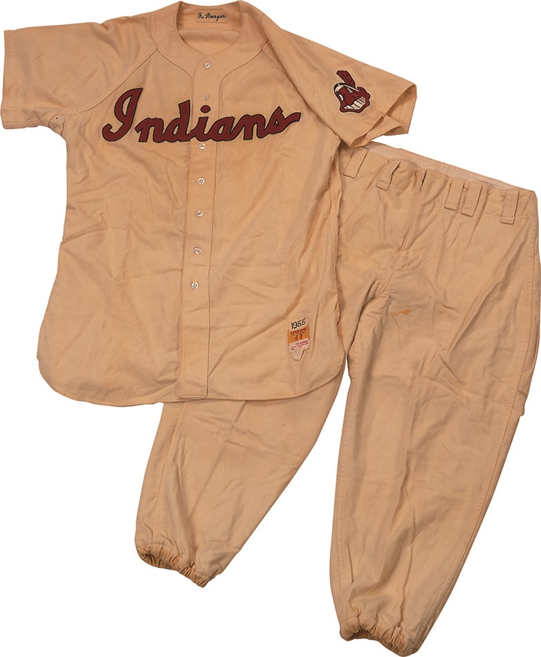 Baseball Equipment - 1955 Cleveland Indians Game Worn Uniform