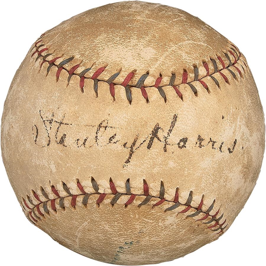 Baseball Autographs - 1920s Bucky Harris Vintage Single Signed Baseball