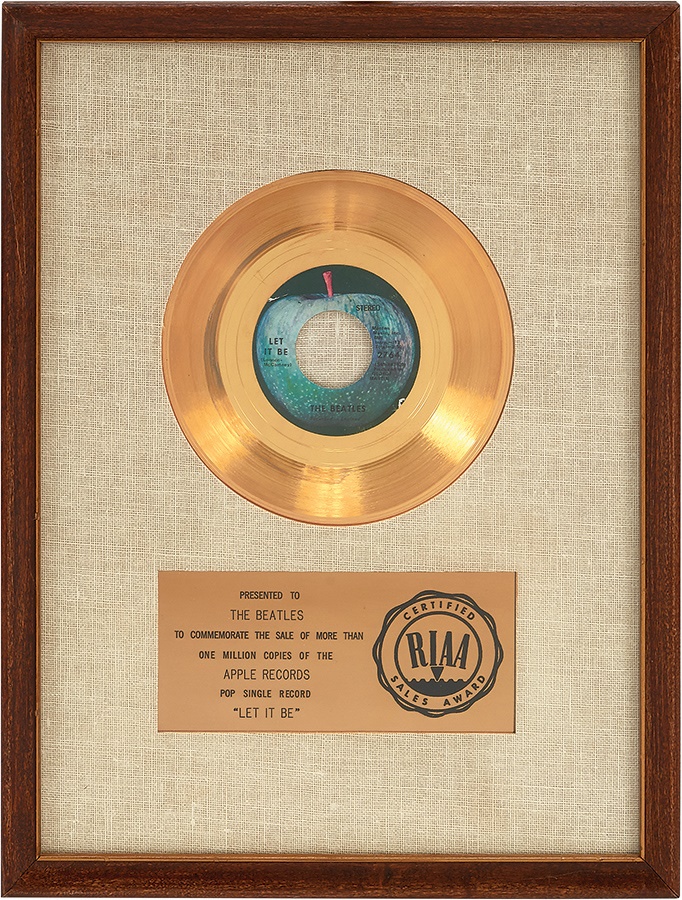 Rock 'N' Roll - The Beatles 45 Gold Record Award For "Let It Be"