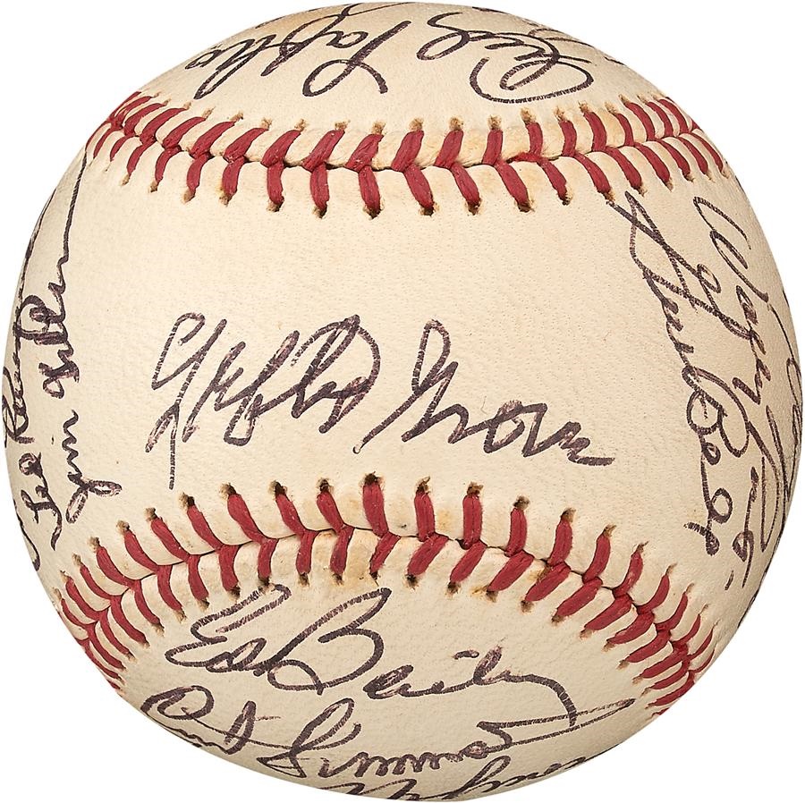 Old Timers Signed Baseball with Lefty Grove