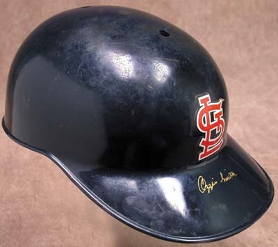 - 1980's Ozzie Smith Game Worn Helmet