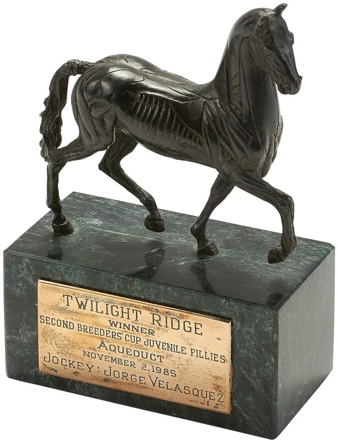 The Jorge Velasquez Horse Racing Collection - "Twilight Ridge" 1985 Breeder's Cup Juv Fillies Trophy