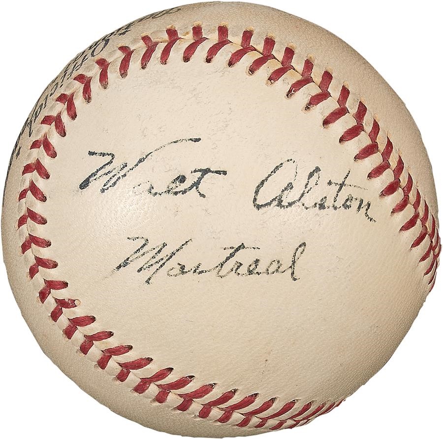 Baseball Autographs - Walt Alston Vintage Single Signed Baseball