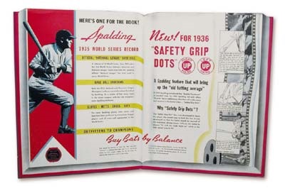 - 1936 Spalding Bats Advertising Sign with Babe Ruth (19x30")