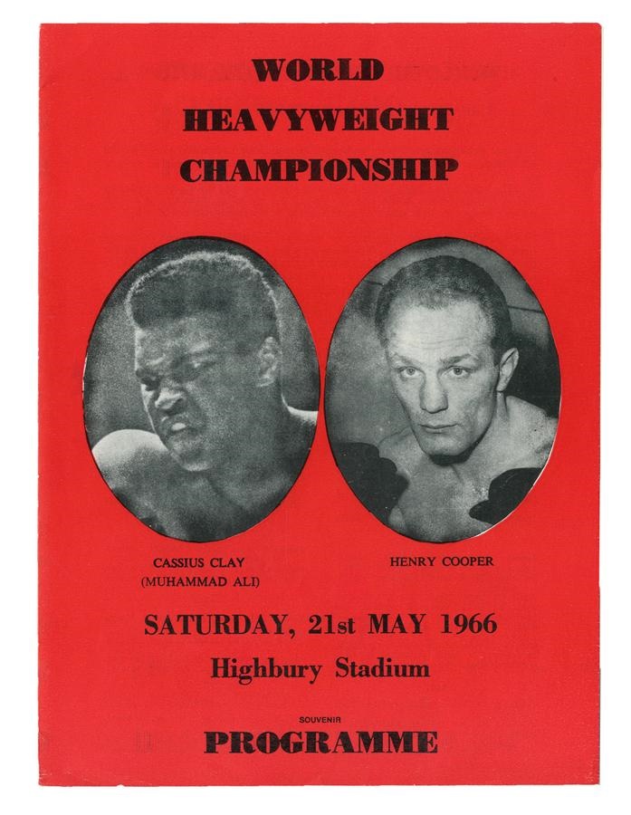 Muhammad Ali & Boxing - 1966 Ali v Cooper Rare Variation British Program