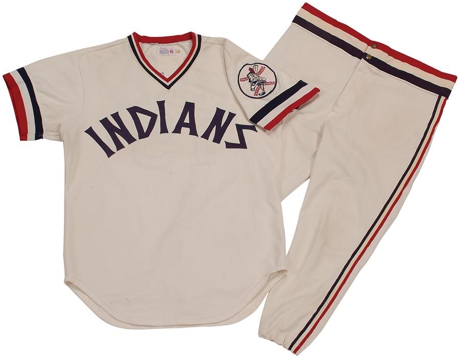 Baseball Equipment - Circa 1974 Bob Feller Cleveland Indians Coaches Uniform
