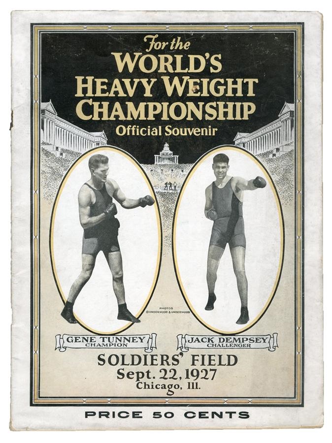 Muhammad Ali & Boxing - 1927 Jack Dempsey vs. Gene Tunney "Long Count" Fight Program