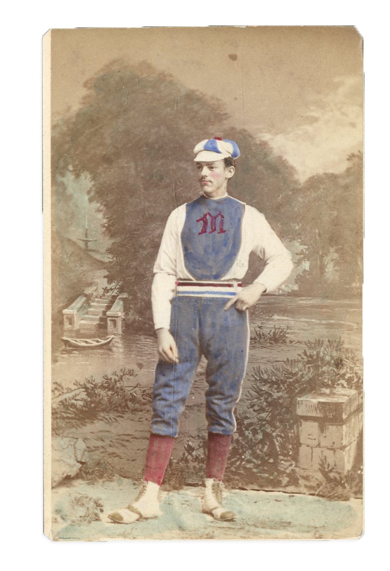 19th Century - Magnificent 1870s Full Color Baseball Carte-de-Visite