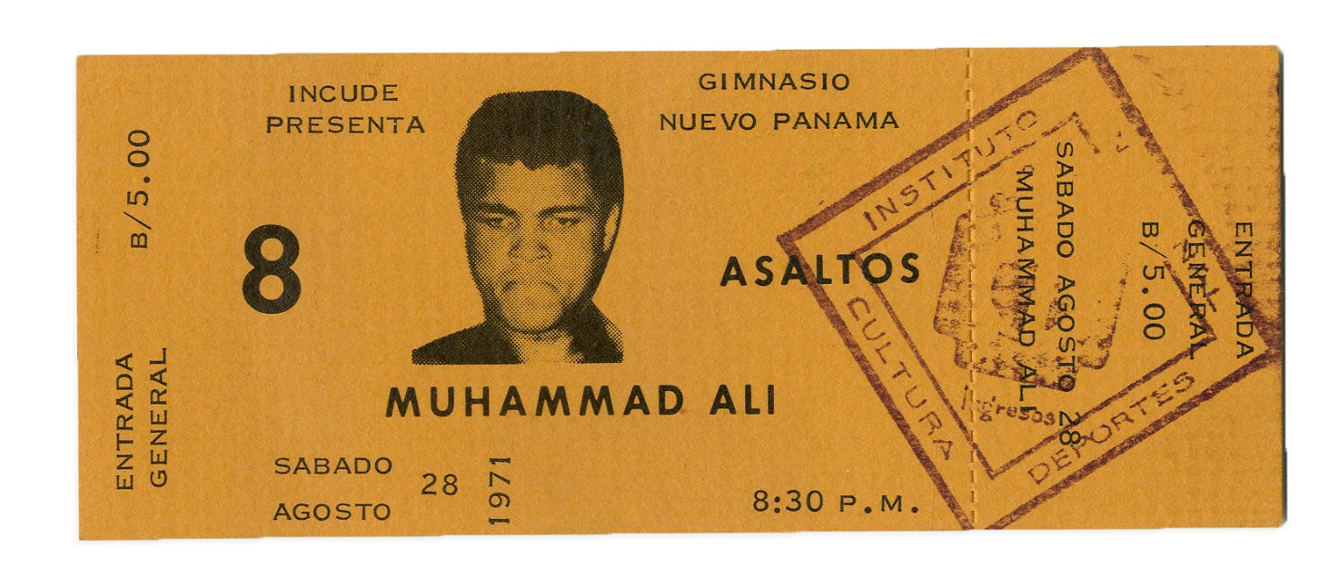 Muhammad Ali & Boxing - High Grade 1971 Muhammad Ali "Panama" Full Ticket