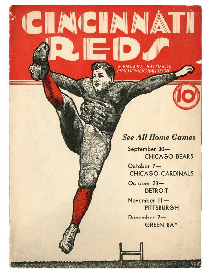 1934 Cincinnati Reds Official NFL Football Program