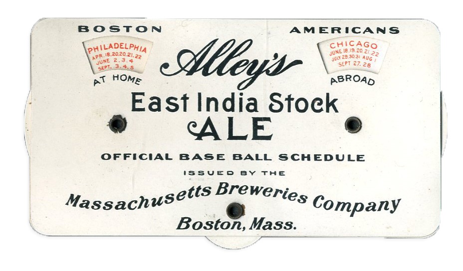 - 1914 Miracle Braves Celluloid Schedule
