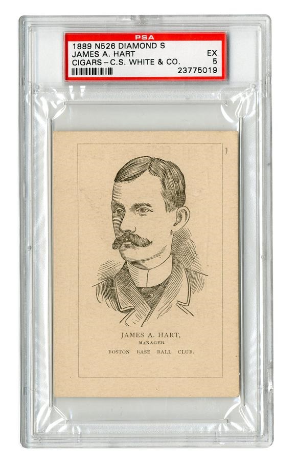 1889 N526 James A. Hart Boston Base Ball Club Card