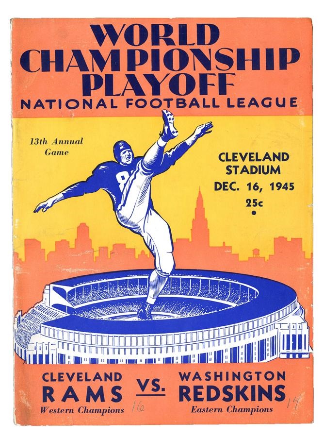 1945 NFL World Championship Program
