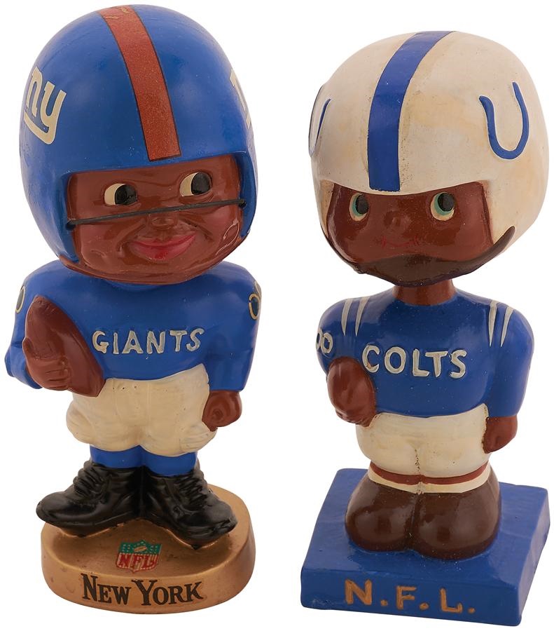 New York Giants and Baltimore Colts Black Face Bobbing Heads