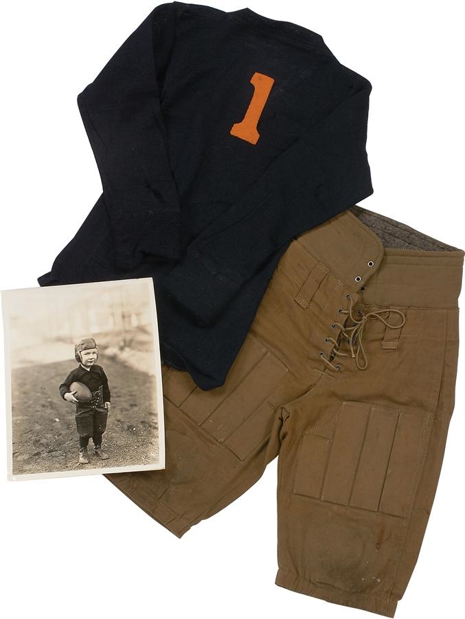 1924 Stall & Dean Mascot Football Uniform with Matching Photograph