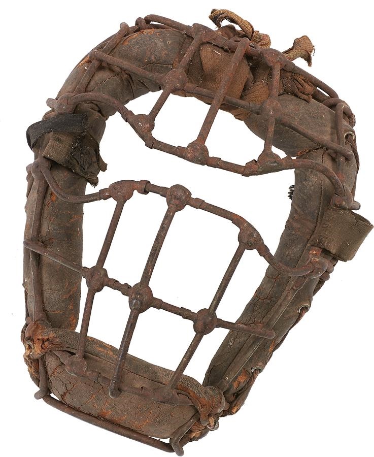 19th Century - 19th Century Catcher's Mask with Beaded Welds