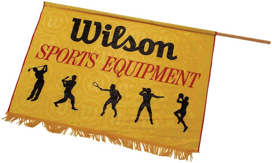 Baseball Equipment - 1950s Wilson Sports Equipment "Silk" Banner
