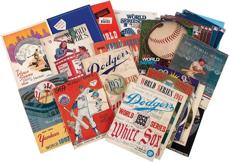 Tickets, Publications & Pins - 1936 to 1981 World Series Program Collection (34)
