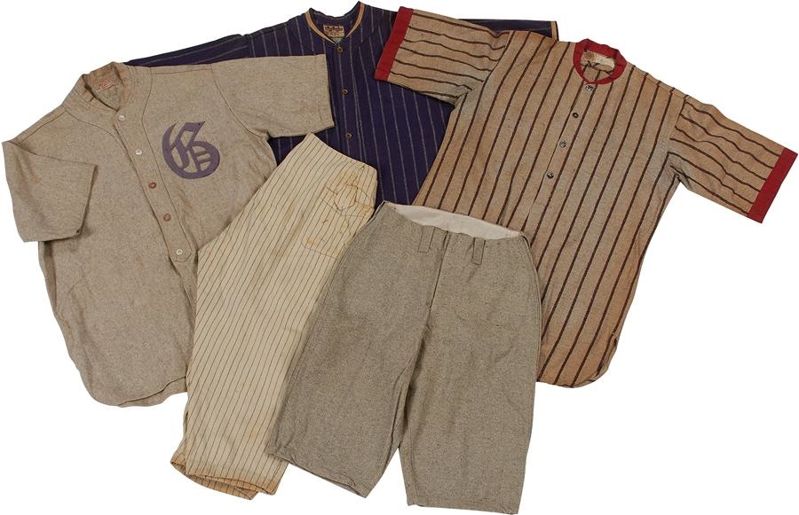 Baseball Equipment - 1910s-30s Flannel Baseball Jerseys & Pants (5)