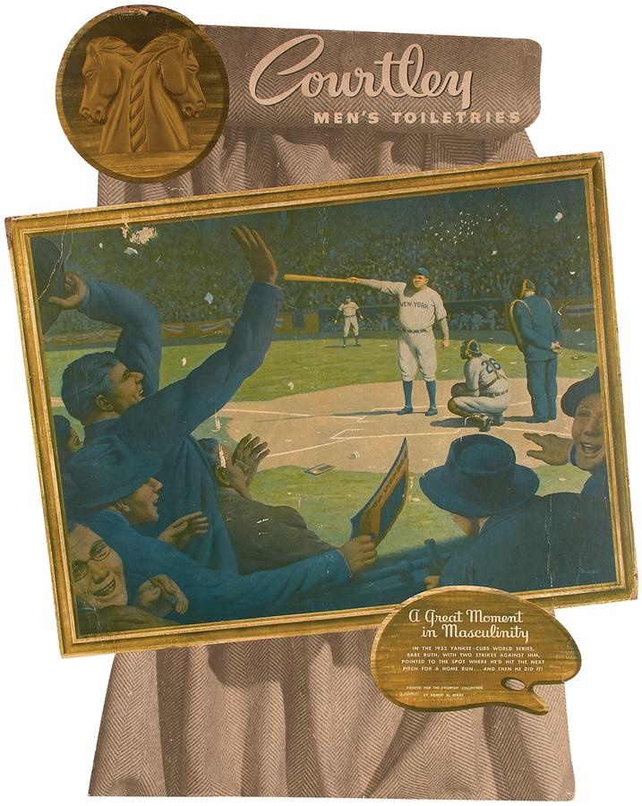 Ruth and Gehrig - Babe Ruth "Called Shot" Cardboard Advertising Sign