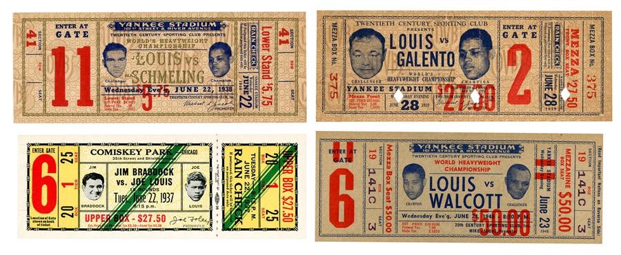 Muhammad Ali & Boxing - Historic Joe Louis Full Tickets (4)