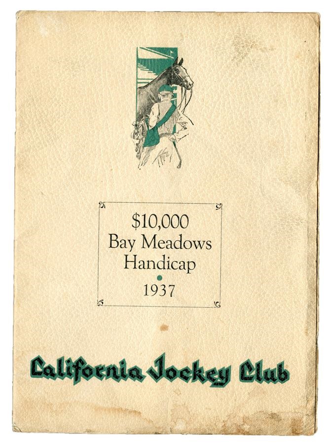Horse Racing - "Seabiscuit" 1937 Bay Meadows Program